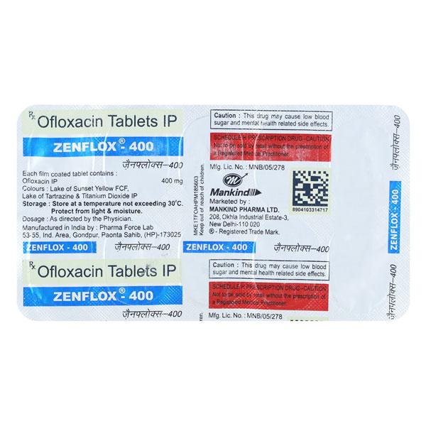 Zenflox 400mg Tablet 10'S