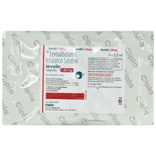 Levolin 1.25mg Respule 5X2.5ml