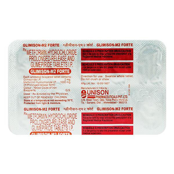 Glimison M Forte 2/1000mg Tablet 10'S
