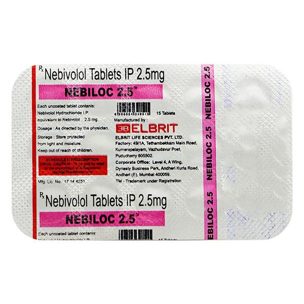 NEBILOC 2.5mg Tablet 15's