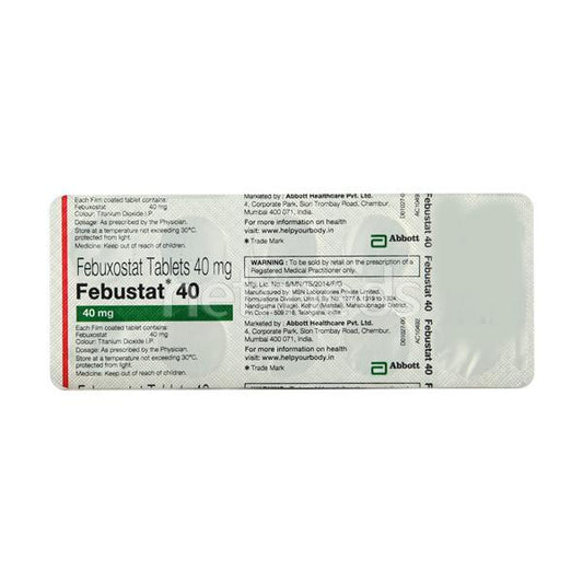 Febustat 40mg Tablet 10'S