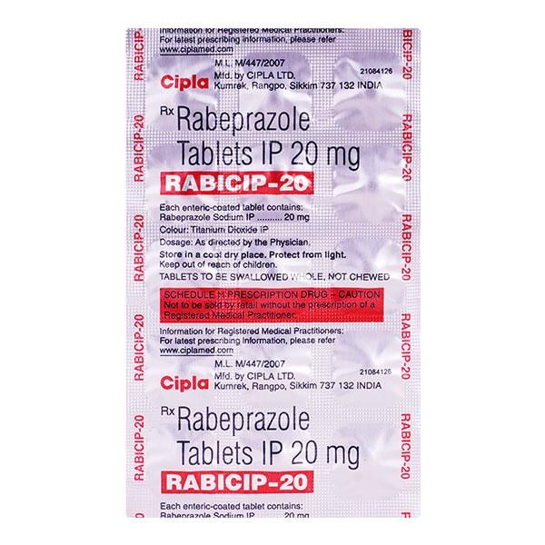 Rabicip 20mg Tablet 15'S