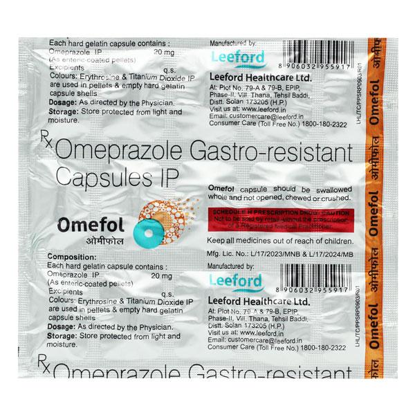 Omefol 20mg Capsule 15'S