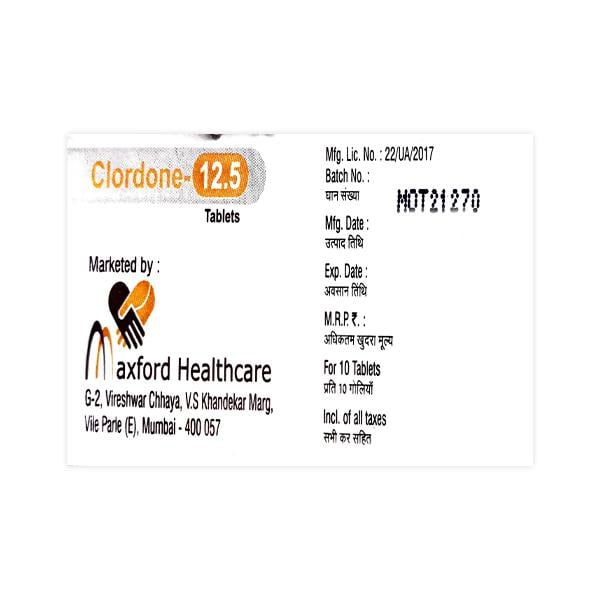CLORDOONE 12.5 Tablet 10's