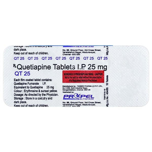 QT 25 Tablet 10's - Global Surgicals