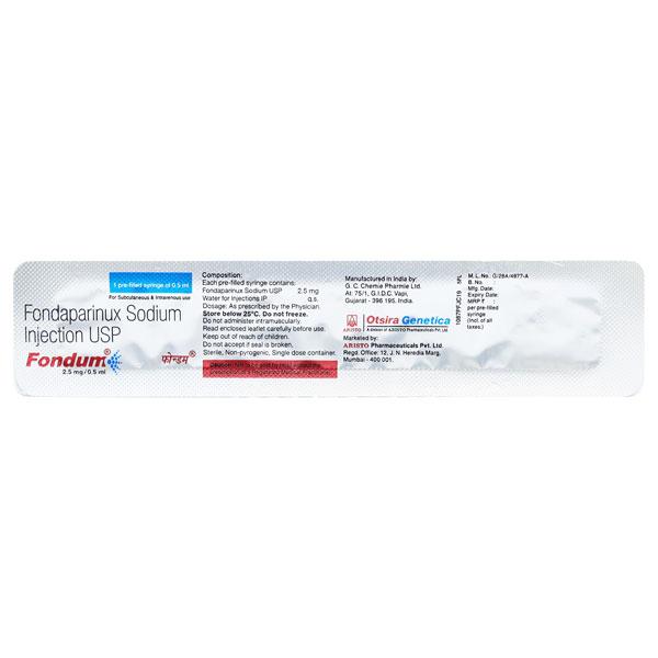 Fondum 2.5mg Injection 0.5ml