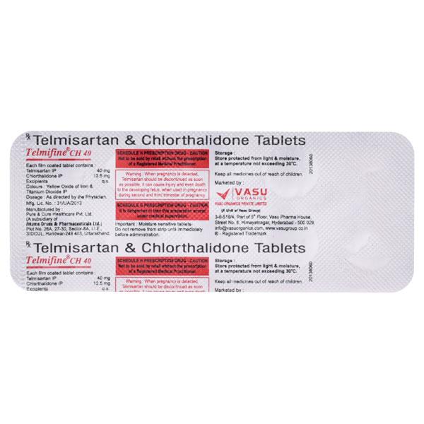 Telmifine CH 40/12.5mg Tablet 10'S