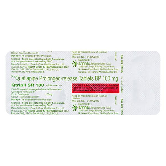 Qtripil SR 100mg Tablet 10'S - Global Surgicals