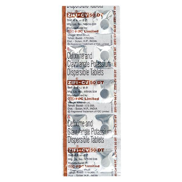 Zifi CV DT 50mg Tablet 10'S