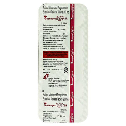 QUEENGEST SR 200 Tablet 10's - Global Surgicals