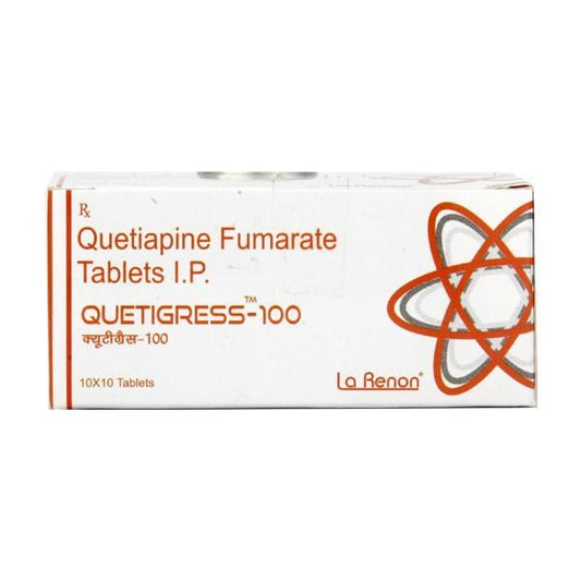 Quetigress 100mg Tablet 10'S - Global Surgicals