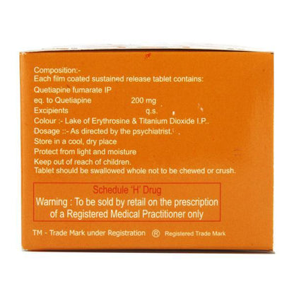 Quetigress SR 200mg Tablet 10'S - Global Surgicals