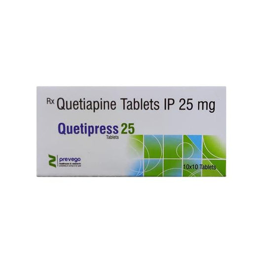 QUETIPRESS 25 Tablet 10's - Global Surgicals