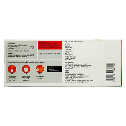 QUICNAC 600 SUGAR FREE ORANGE FLAVOUR Effervescent Tablet 10's - Global Surgicals