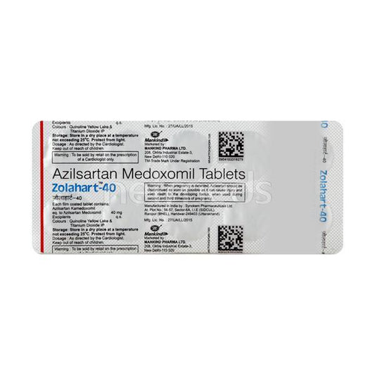 Zolahart 40mg Tablet 10'S