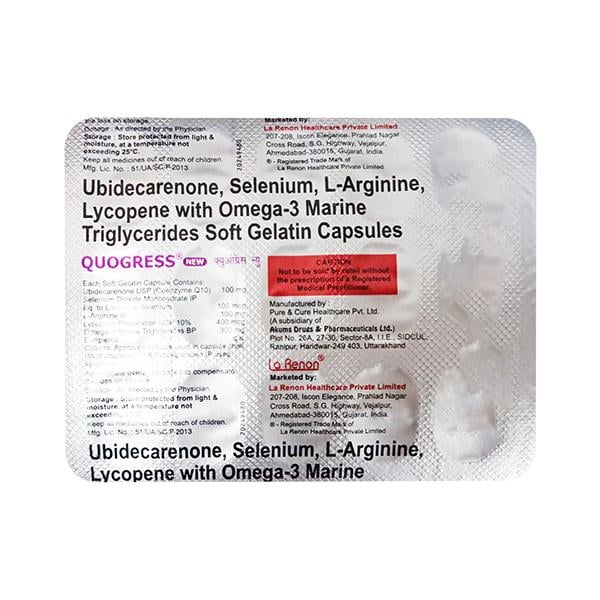 QUOGRESS NEW Capsule 15's - Global Surgicals