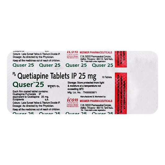 Quser 25mg Tablet 10'S - Global Surgicals