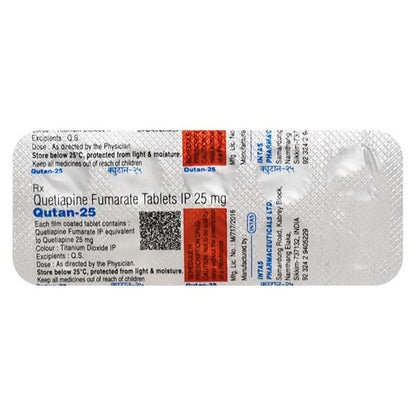 Qutan 25mg Tablet 10'S - Global Surgicals