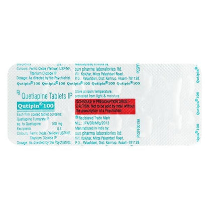Qutipin 100mg Tablet 10'S - Global Surgicals