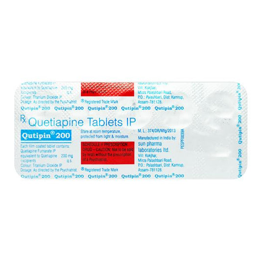 Qutipin 200mg Tablet 10'S - Global Surgicals