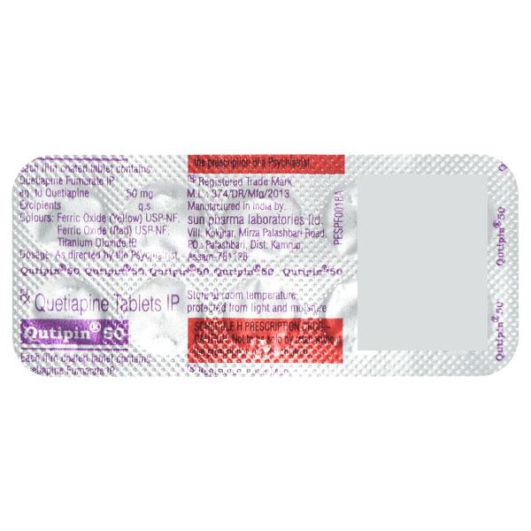 Qutipin 50mg Tablet 10'S - Global Surgicals