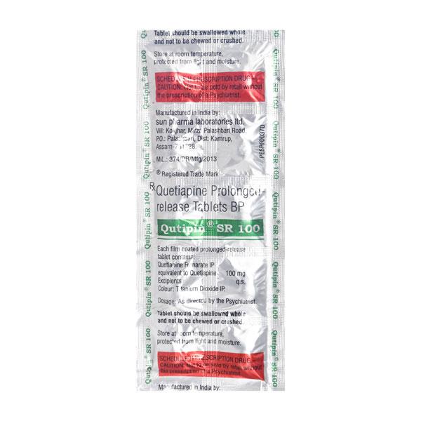 Qutipin SR 100mg Tablet 10'S - Global Surgicals
