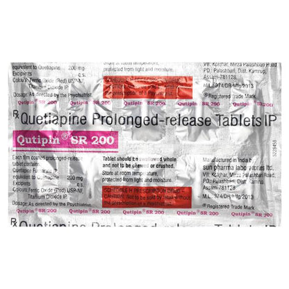 Qutipin SR 200mg Tablet 10'S - Global Surgicals