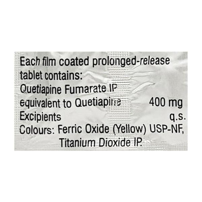 Qutipin SR 400mg Tablet 10'S - Global Surgicals