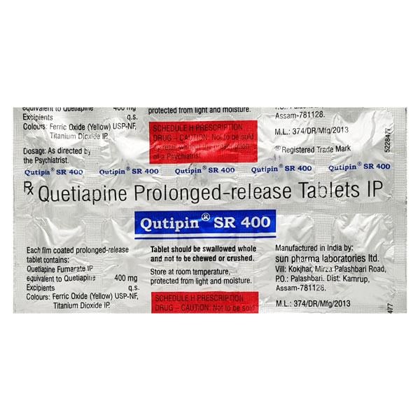 Qutipin SR 400mg Tablet 10'S - Global Surgicals