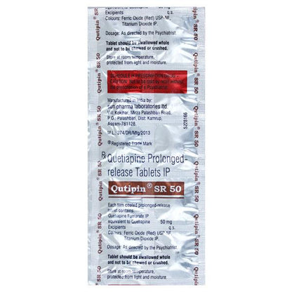 Qutipin SR 50mg Tablet 10'S - Global Surgicals