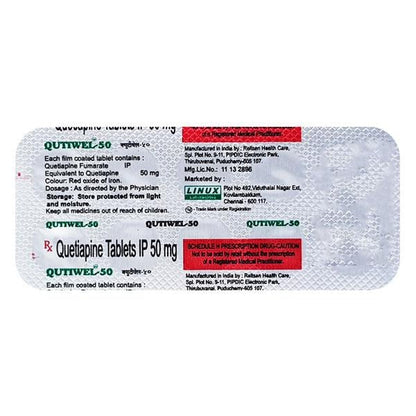 Qutiwel 50mg Tablet 10'S - Global Surgicals