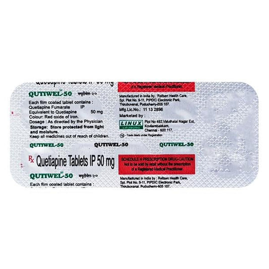 Qutiwel 50mg Tablet 10'S - Global Surgicals