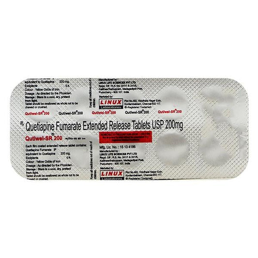 Qutiwel SR 200mg Tablet 10'S - Global Surgicals