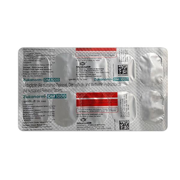 ZUKANORM DM 1000 Tablet 10's