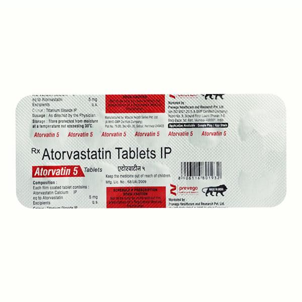 ATORVATIN 5 Tablet 10's