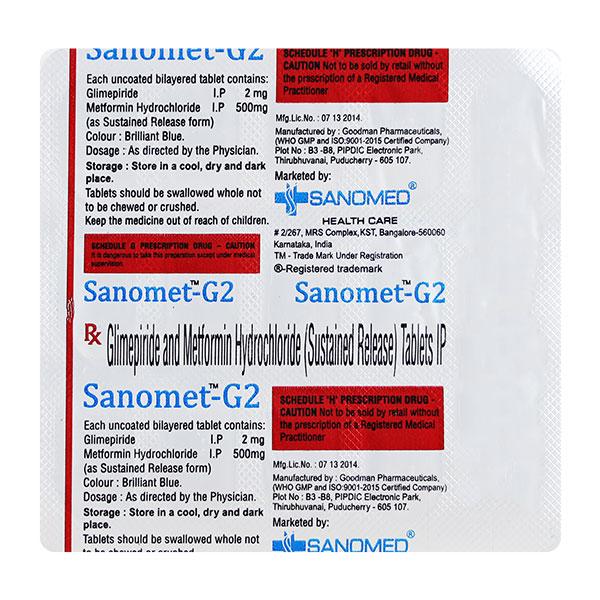 SANOMET G 2 Tablet 15's