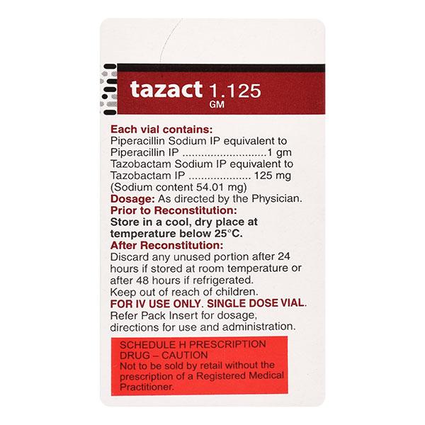 Tazact 1.125gm Injection 1's