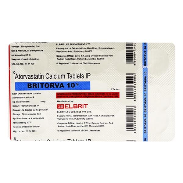 Britorva 10mg Tablet 15'S