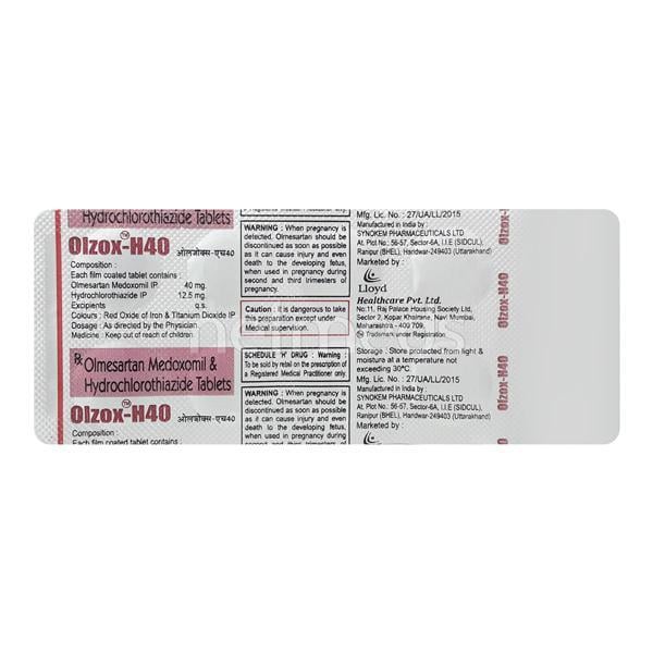 Olzox H 40mg Tablet 10'S