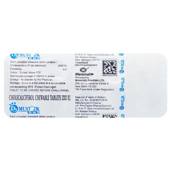 D3 Must 2K Tablet 10'S