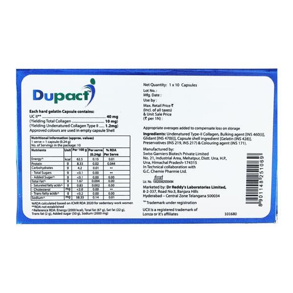 Dupact 40mg Capsule 10'S