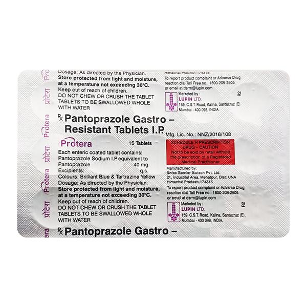 Protera 40mg Tablet 15'S