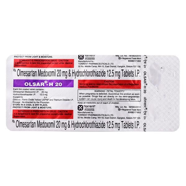 Olsar H 20mg Tablet 10'S