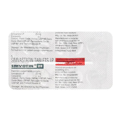Simvotin 20mg Tablet 10'S