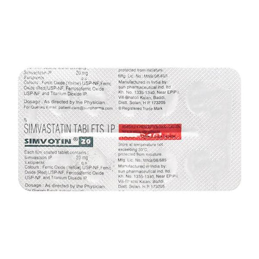Simvotin 20mg Tablet 10'S