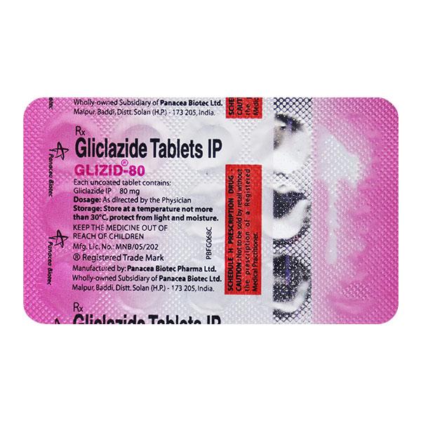 Glizid 80mg Tablet 15'S