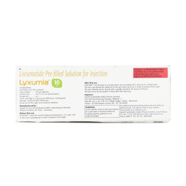 Lyxumia 10mcg Pen Injection 3ml