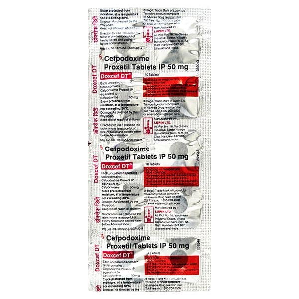 Doxcef DT 50mg Tablet 10'S