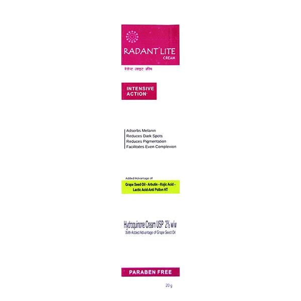 RADANT LITE Cream 20gm - Global Surgicals
