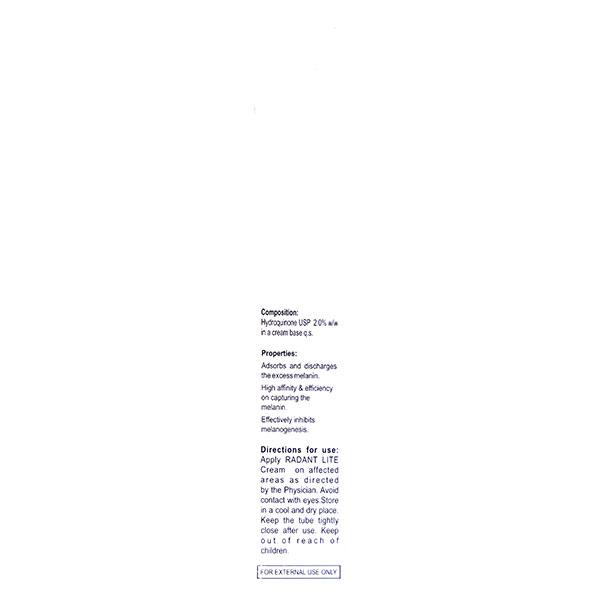 RADANT LITE Cream 20gm - Global Surgicals